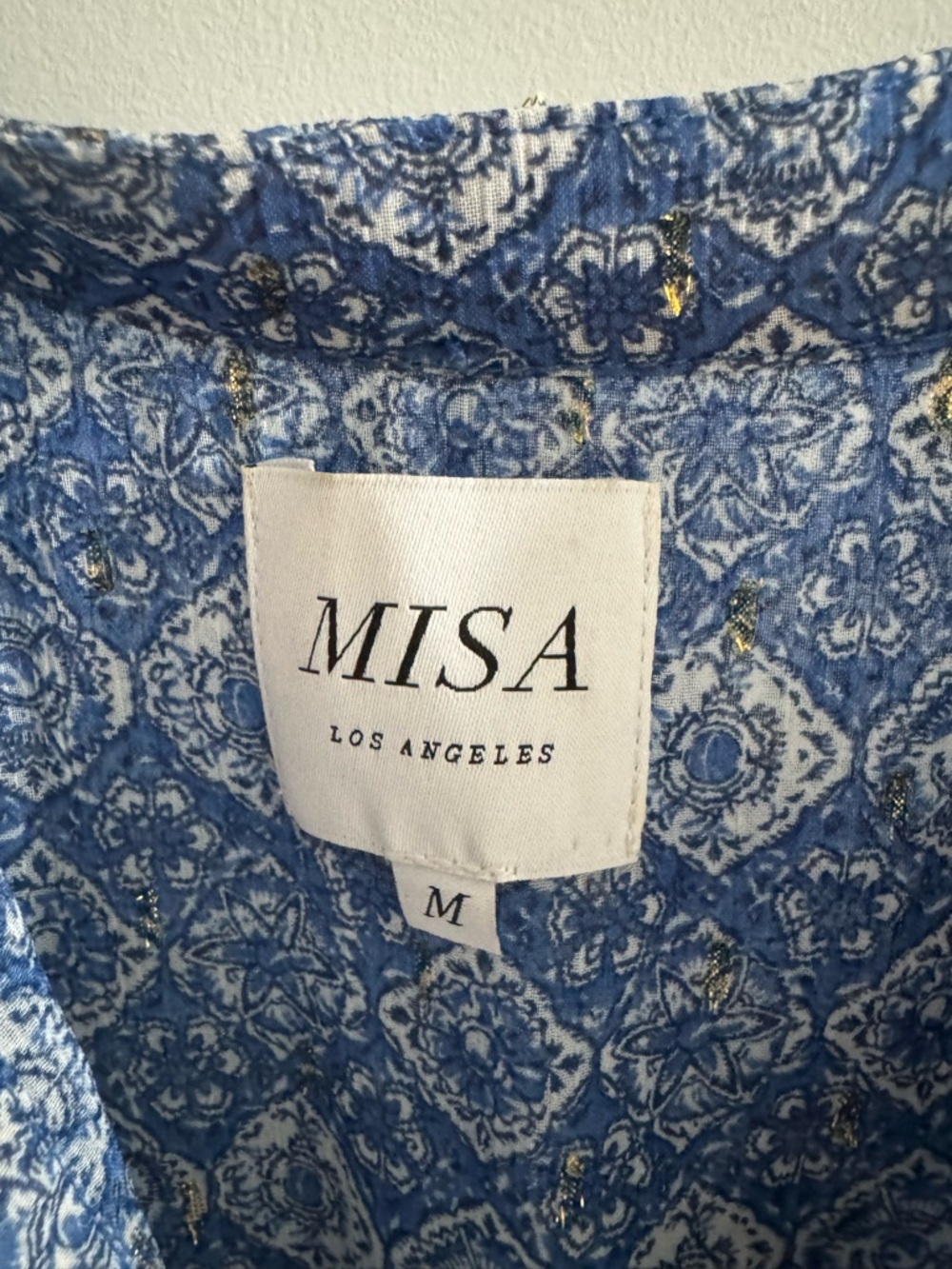 Misa Los Angeles Blue Printed Mini Dress - Picture 6 of 8